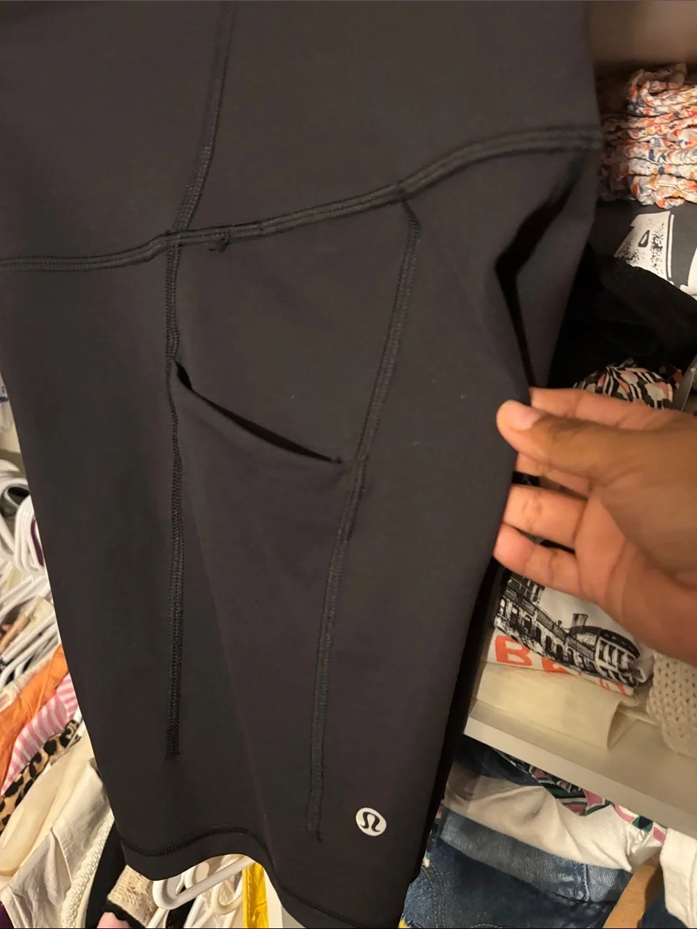 Lululemon black High-Waist Performance Bike Shorts